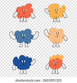 Cute cartoon doodle character. Funny cartoon character illustration.