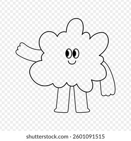 Cute cartoon doodle character. Funny cartoon character illustration.
