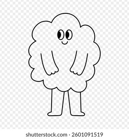 Cute cartoon doodle character. Funny cartoon character illustration.