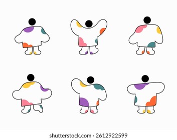 Cute cartoon doodle character. Funny cartoon character illustration. Vector design element for art, logo, social media, branding, print, sticker, poster, banner, ETC.