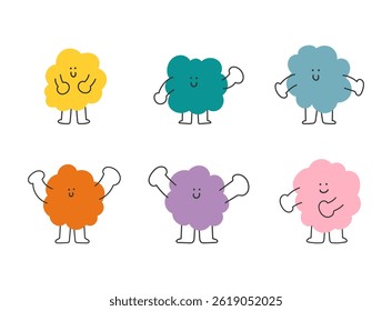 Cute cartoon doodle character. Funny cartoon character illustration. Vector design element for art, logo, social media, branding, print, sticker, poster, banner, ETC.