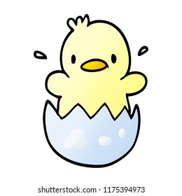 cute cartoon doodle chick
