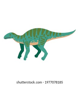 Cute cartoon doodle fukuisaurus, isolated on white background. Vector illustration