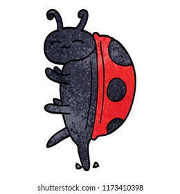cute cartoon doodle ladybug
