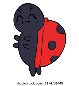 cute cartoon doodle ladybug