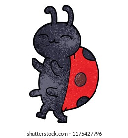 cute cartoon doodle ladybug