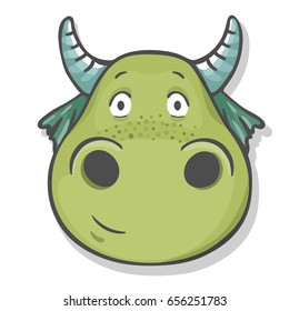 cute cartoon dragon.vector children's illustration