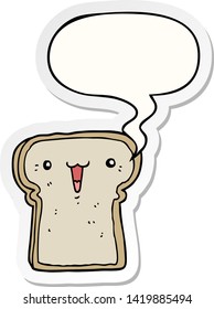 cute cartoon drawing with speech bubble sticker