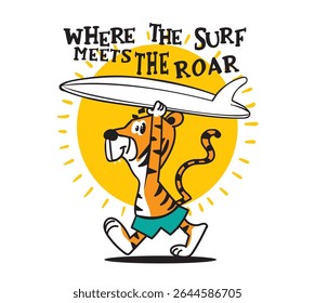 FOFO DESENHO DE DESENHO TIGRE ILUSTRAÇÃO SURF FOFO DESENHO DE DESENHO ANIMADO ILUSTRAÇÃO