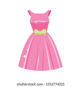 Cute Cartoon Dress Vector Illustration Pink: เวกเตอร์สต็อก (ปลอดค่า