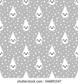 Cute Cartoon Drop Seamless Pattern