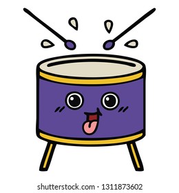 cute cartoon of a drum
