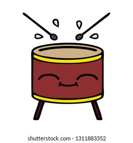 cute cartoon of a drum