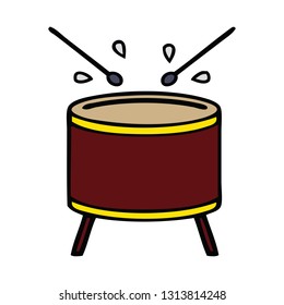 cute cartoon of a drum