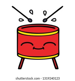 cute cartoon of a drum