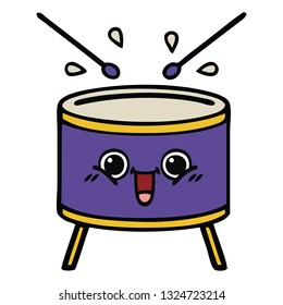 cute cartoon of a drum