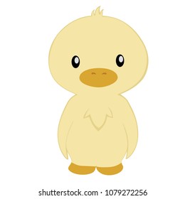 Cute cartoon duck.  Matching animals also available.  Transparent background in vector file.