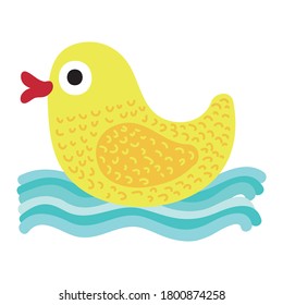 Cute cartoon duck. Vector illustration