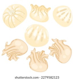 Dibujo vectorial de viñetas de dibujos animados. Bolas de bolas tradicionales chinas.Pintura de ilustración vectorial. Elemento lindo para tarjetas de felicitación, carteles, pegatinas y diseño estacional. Aislado sobre fondo blanco.