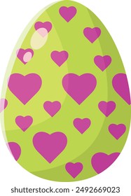 Cute Cartoon Easter Eggs Illustration. Isolated on White Background