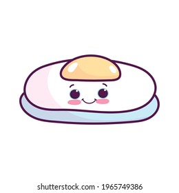 cute cartoon egg isolated icon