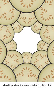 Cute cartoon eggplant frame. Vegetable aubergine border