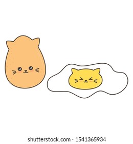 cute cartoon eggs vector funny illustration