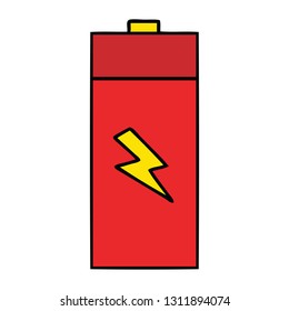 cute cartoon of a electrical battery