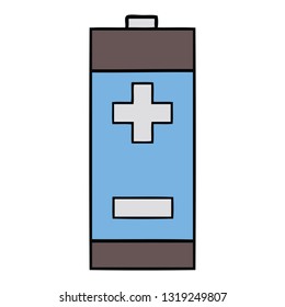 cute cartoon of a electrical battery