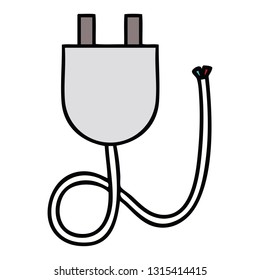 cute cartoon of a electrical plug