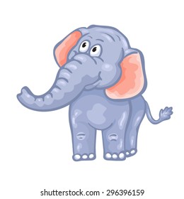 Cute cartoon elephant. 