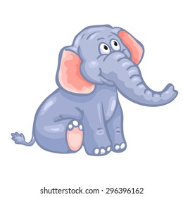 Cute cartoon elephant. 