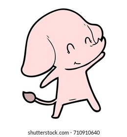 tira elefante de dibujos animados