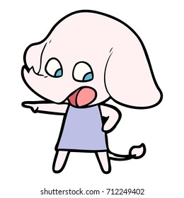 bonitinho elefante de desenhos animados