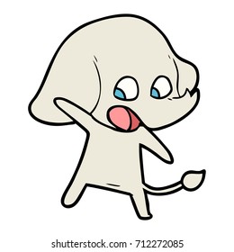 tira elefante de dibujos animados