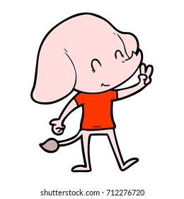 tira elefante de dibujos animados