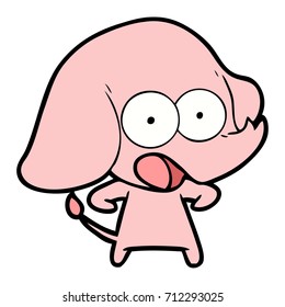 tira elefante de dibujos animados
