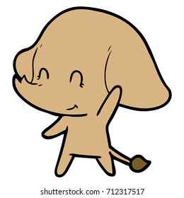 tira elefante de dibujos animados