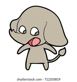 tira elefante de dibujos animados