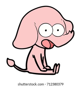 tira elefante de dibujos animados