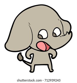 tira elefante de dibujos animados