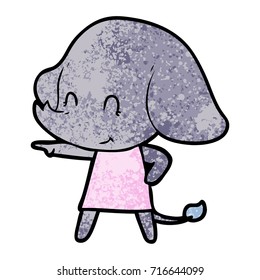 tira elefante de dibujos animados