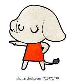 tira elefante de dibujos animados