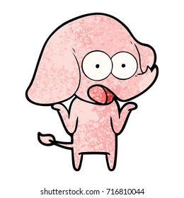 tira elefante de dibujos animados