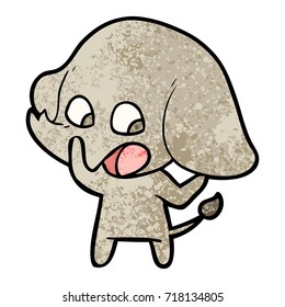 tira elefante de dibujos animados