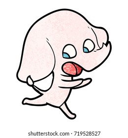 tierno elefante de dibujos animados