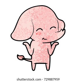 tira elefante de dibujos animados