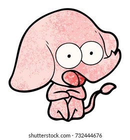 tira elefante de dibujos animados