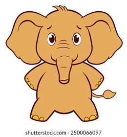 Cute Cartoon Elephant Illustration for Kids Fun