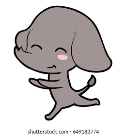 cute cartoon elephant running